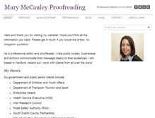 Tablet Screenshot of marymccauleyproofreading.com